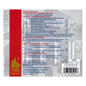 Leningrad Philharmonic Orchestra, Alexander Verashagin / Gretchaninov, Rachmaninoff And Tchaikovsky: Russian Liturgical Music (CD)