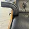 Кресло Eames Lounge с оттоманкой, черная кожа