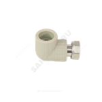 Угольник PP-R комбинированный серый Дн 25х3/4" с накидной гайкой VALFEX 10138025Г