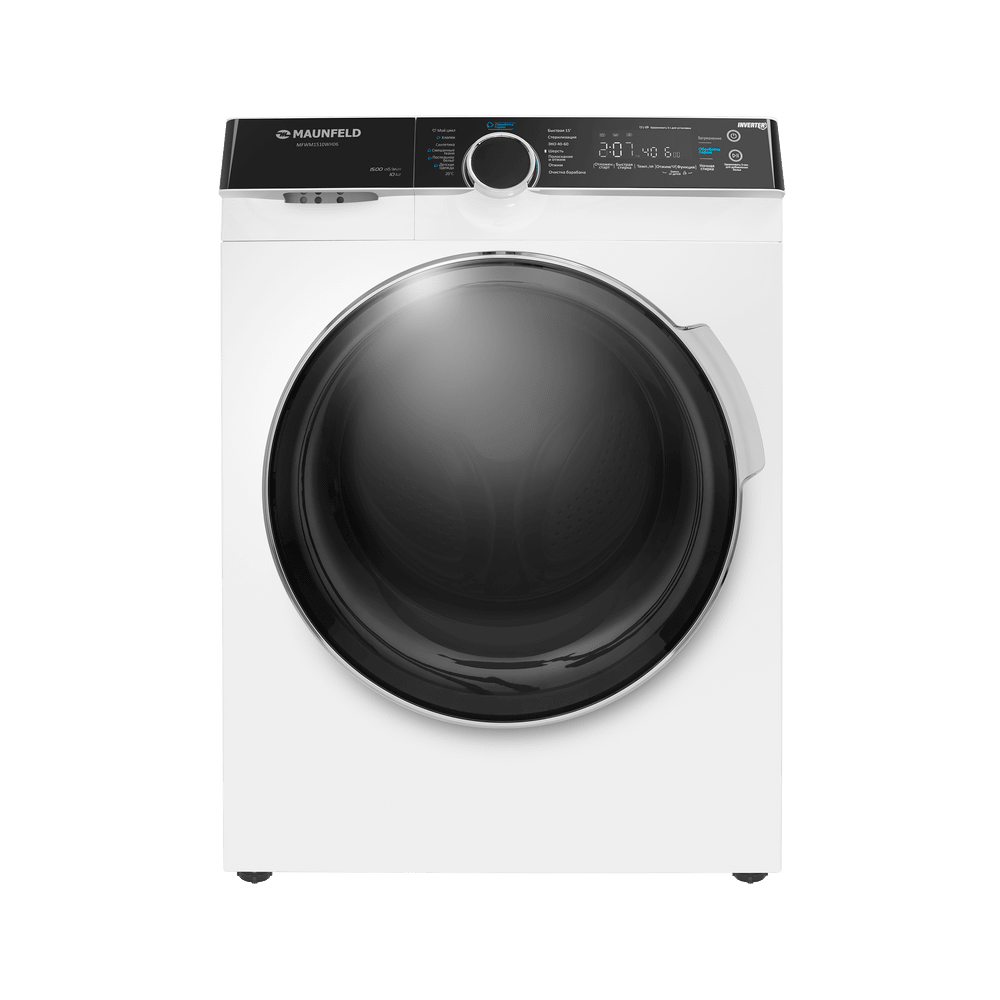 Стиральная машина с инвертором и паром  MAUNFELD MFWM1510WH06 10кг.