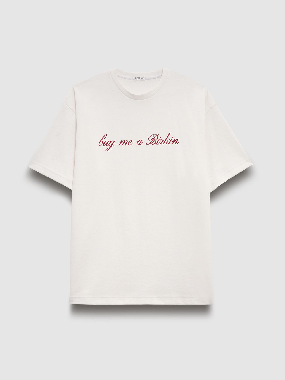 Футболка с надписью "buy me a Birkin", молочный