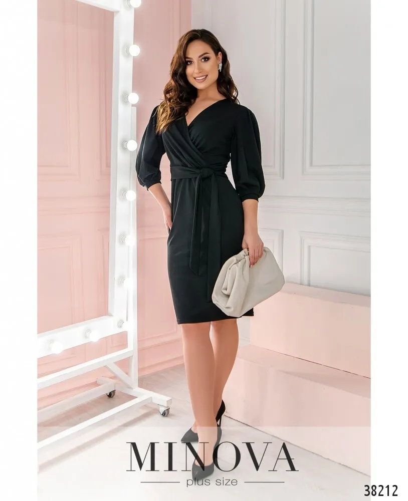Платье 3138В-черный Minova