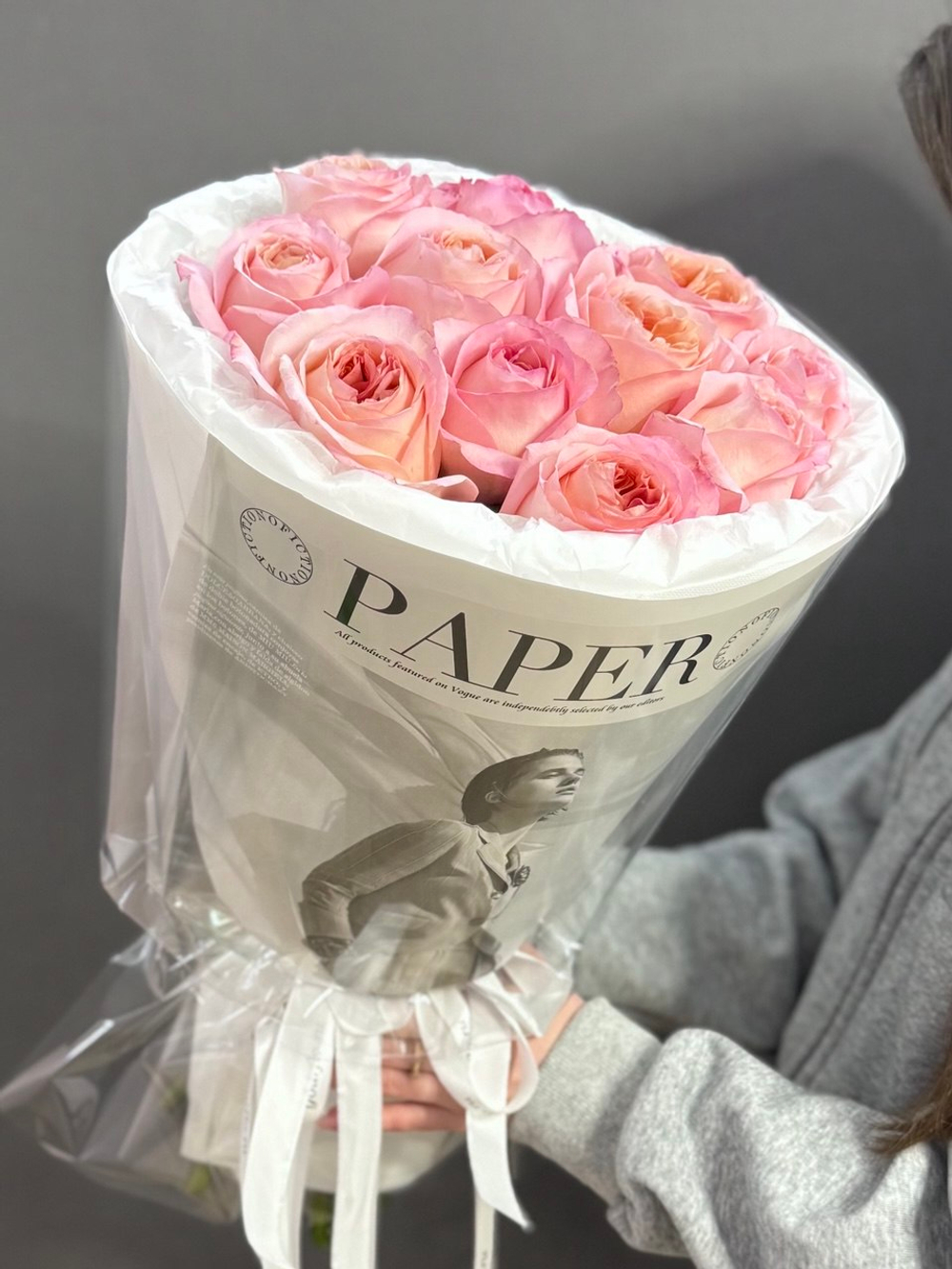 Монобукет из 11 пионовидных роз