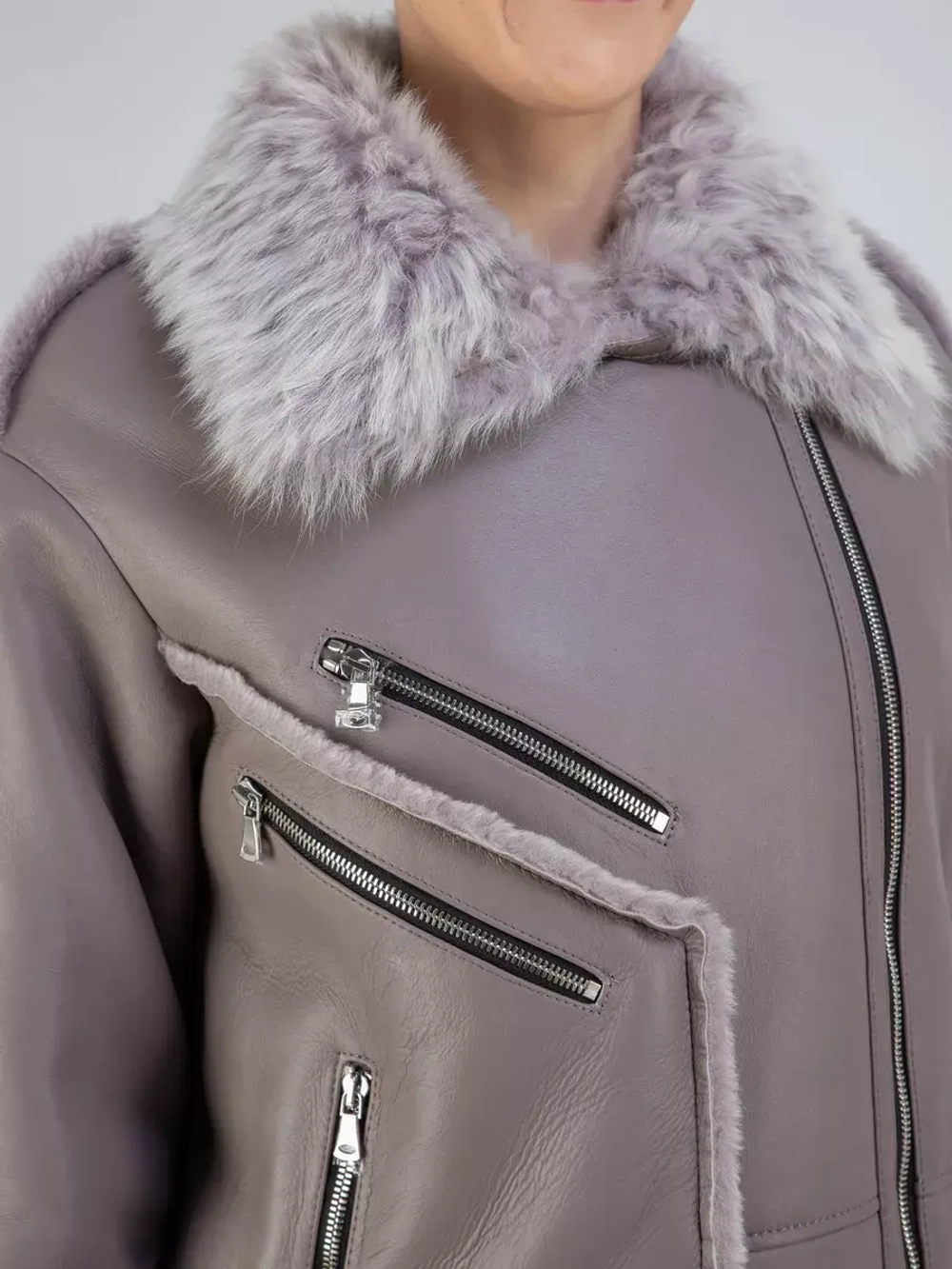 Дубленка авиатор натуральная зимняя