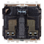 Розетка модульная, 2P+E, с з/ш, "Avanti", "Белое облако", 2 модуля