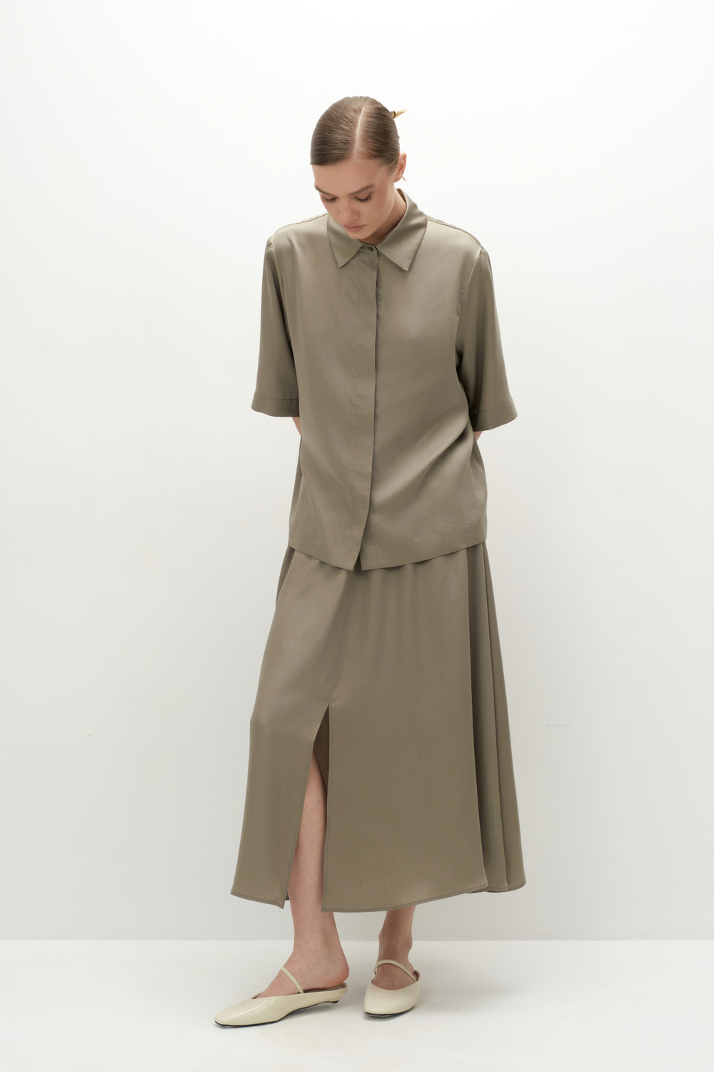 Рубашка струящаяся