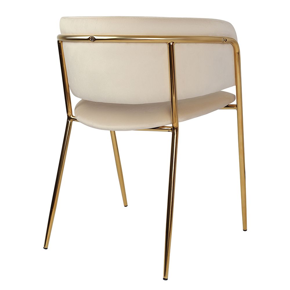 Стул Helning, велюр, латунь/бежевый
