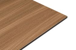 "Каффе" стол из HPL 110х70см, цвет "дуб", подстолье стальное двойное