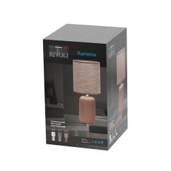 Настольная лампа Rivoli Ramona 7041-501 1 * Е14 40 Вт керамика белая с абажуром | Rivoli
