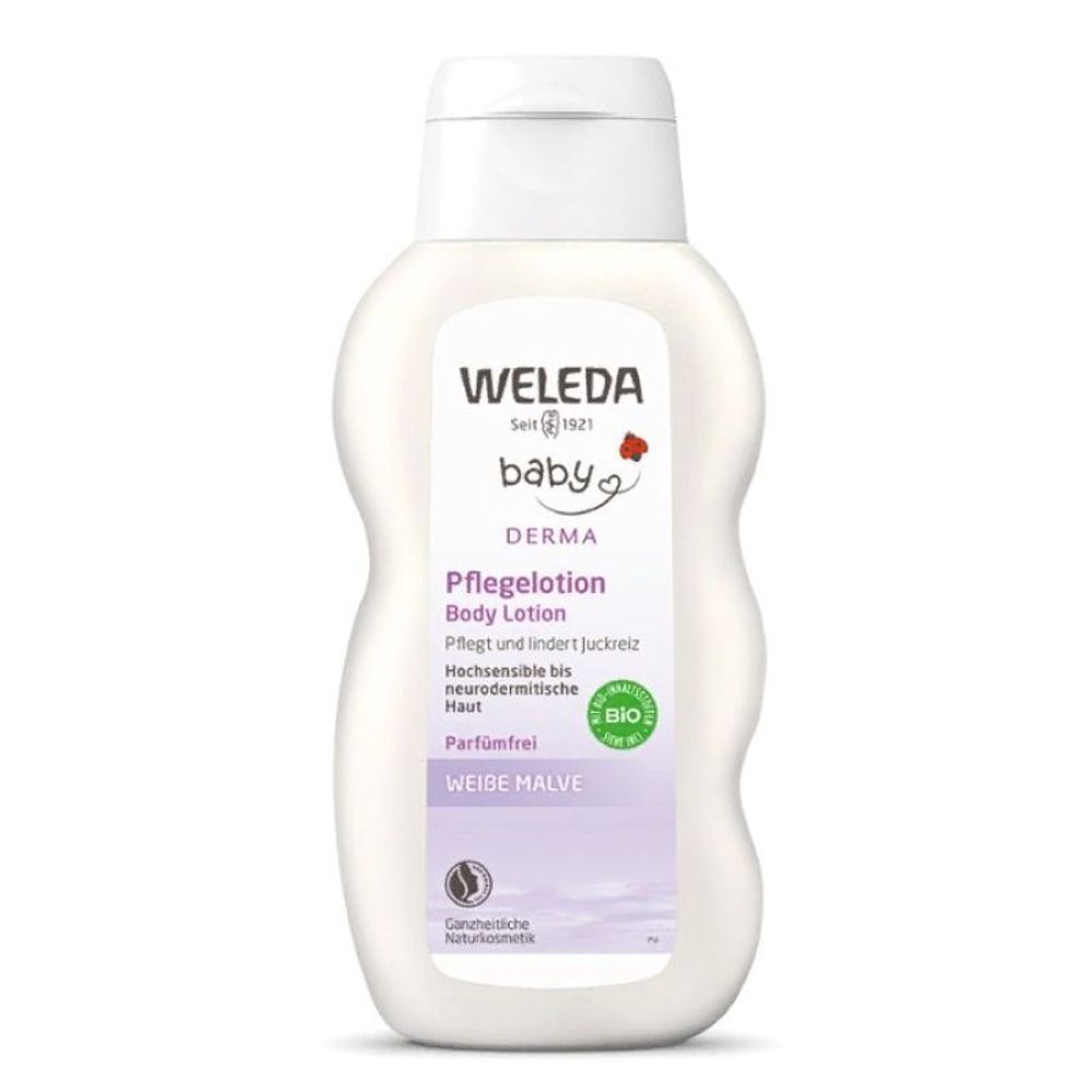Молочко для гиперчувствительной кожи с алтеем для младенцев 200 мл (Weleda)