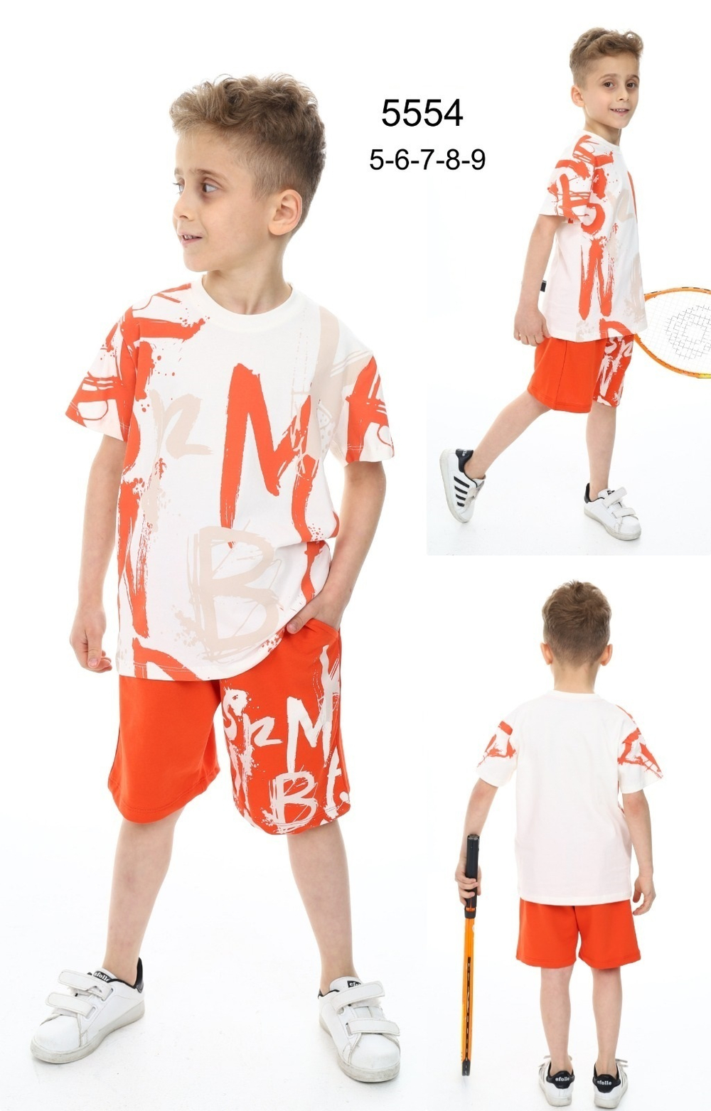 Костюм (футболка+шорты) уни LEYZ 5554