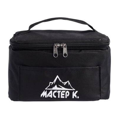Черная термосумка «Мастер К.» (объем 4 литра) (Цвет: черный)