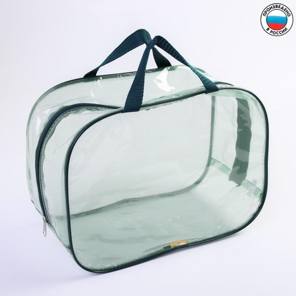 4927648 Сумка в роддом 23х32х17, цветной ПВХ, цвет зеленый