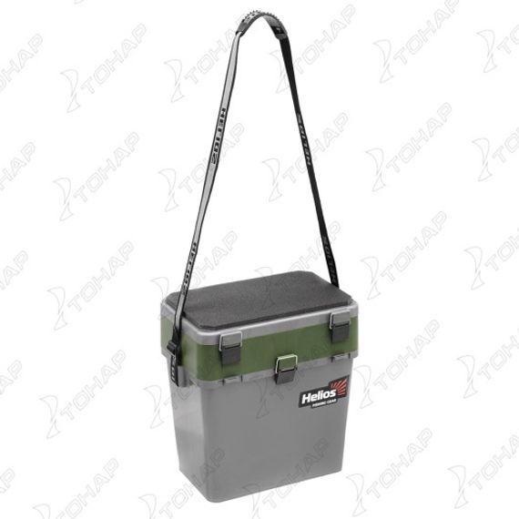 Ящик рыболовный зимний серый/хаки (HS-IB-19-GH) Helios