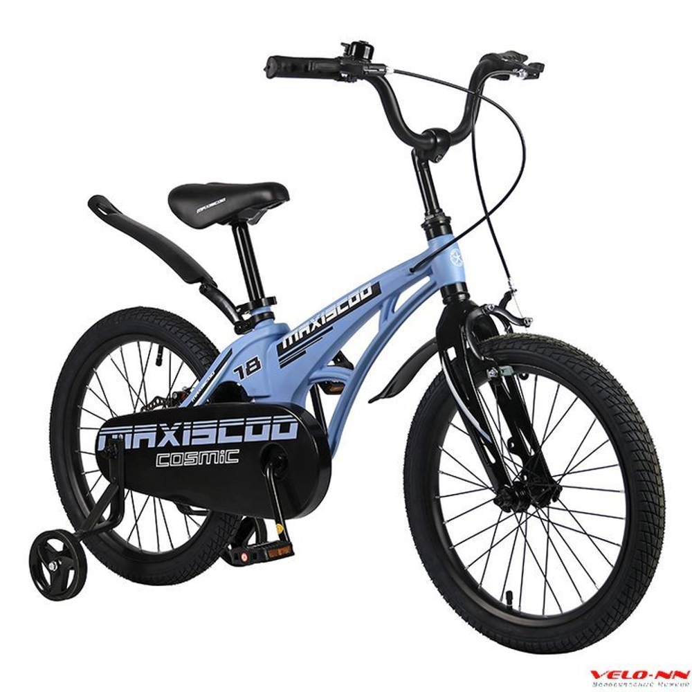Велосипед 18", MAXISCOO "Cosmic", Стандарт, Голубой Матовый (2023) (10013160/270223/3087981, Китай)