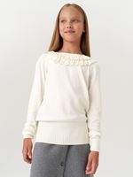 Джемпер школьный для девочки AT997  молочный
