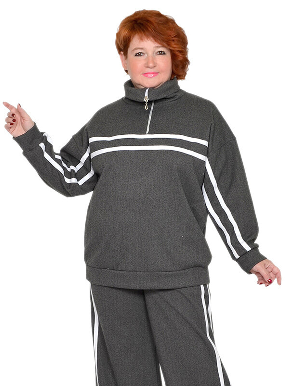 Толстовка с лампасами Дымка