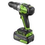 Дрель-шуруповерт ударная акк. Greenworks GD24DD60, 24V, б/щет, 30/60Нм,1х4Ач,ЗУ,кор (3704107CUB)