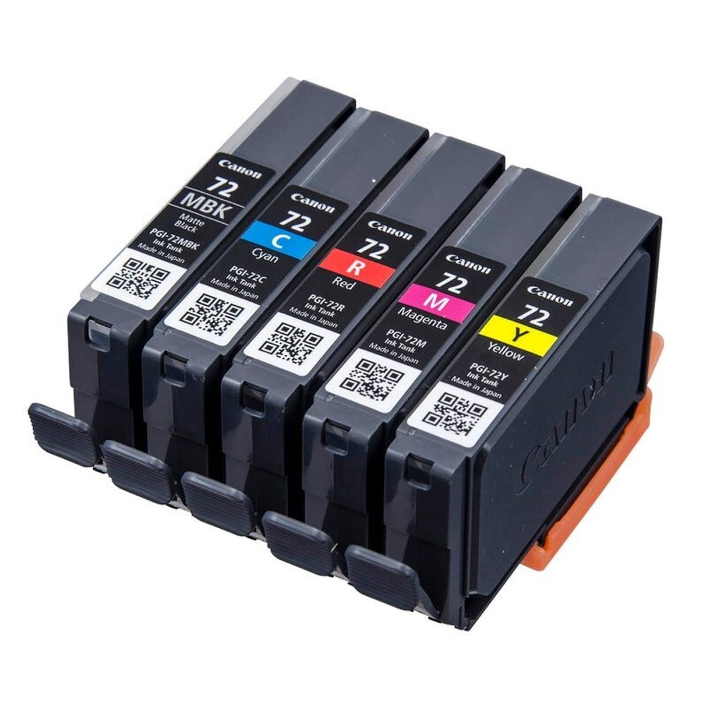 Комплект картриджей Canon PGI-72 MBK/C/M/Y/R матовый черный, голубой, пурпурный, желтый, красный