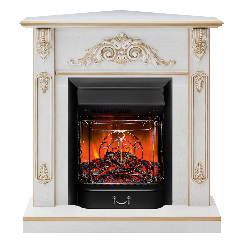 Каминокомплект Real Flame Anita Corner WT с очагом Majestic Lux Black (угловой) (без пульта)