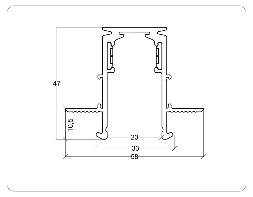 GL3331-9.5 WH белый IP20 48V 2000*60*46.8