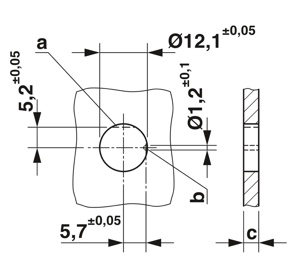 1034442 - PV-FT-CF-C-2,5-130-BU-FE10 - Аппаратн. соединитель передняя стенка