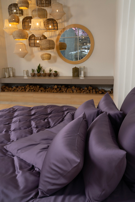 Постельное белье семейное German Grass Violet Brilliant фиолетовое Фиолетовый