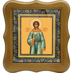 Марфа Азийская, мученица, дева. Икона на холсте. В киоте 10 х 12 см.