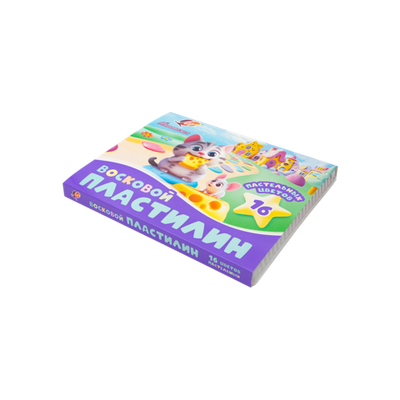 Пластилин 16 цв. Луч восковой "Фантазия", пастельный