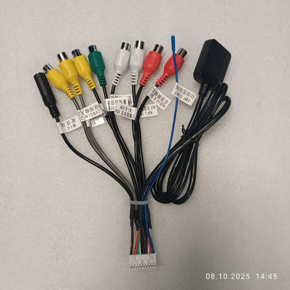 RCA разъем с внешним слотом под сим-карту для Android магнитол (совместимо с Teyes CC2+, CC3L, FarCar S400, Mekede, TS18, TS10 и пр.). Без разъема под вентилятор планшета.