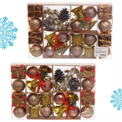 Набор украшений «Сказочное чудо» 3 см (28 предметов), розовое золото