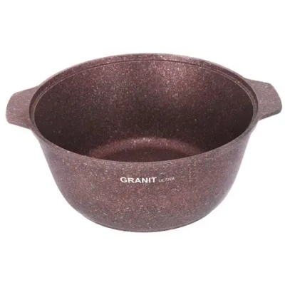 Кастрюля-жаровня 4л со стекл. крышкой, АП линия «Granit ultra» (red)