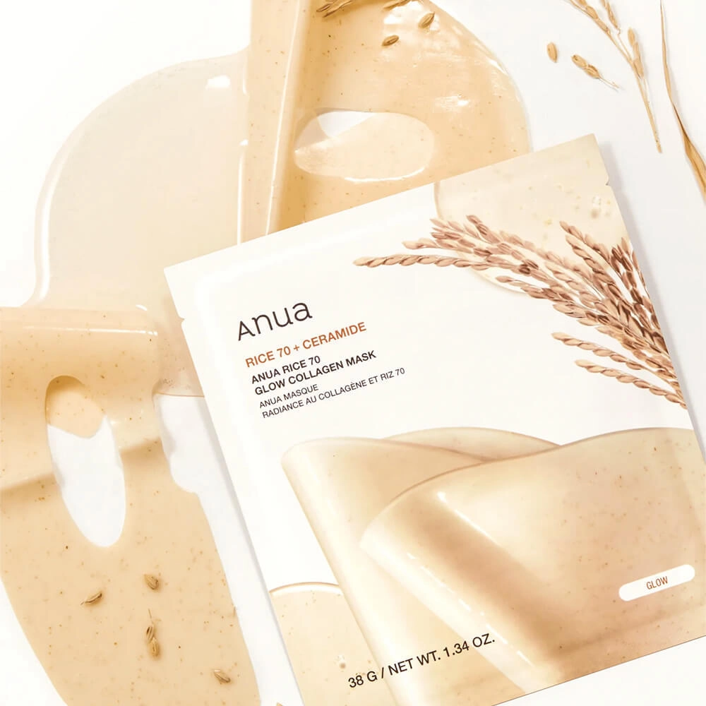 Гидрогелевая маска для сияния кожи с рисом Anua Rice 70 Glow Collagen Mask
