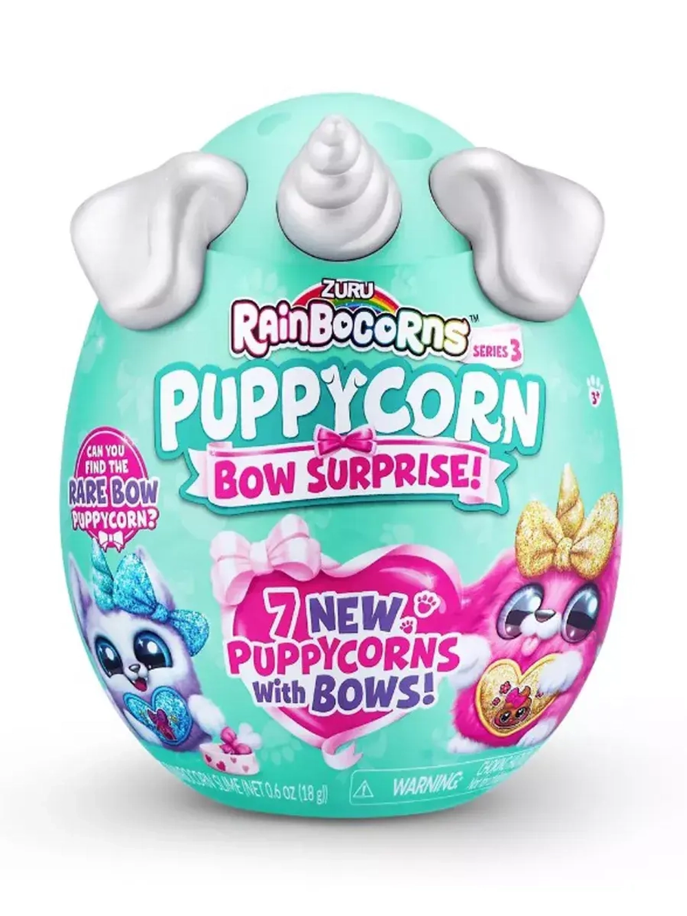 Мягкая игрушка сюрприз яйцо Rainbocorns Puppycorn Bow
