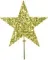 Макушка звезда 30 см., золото, УКРАШЕНИЕ ДЛЯ ВЫСОТНОЙ ЕЛКИ (MZ-300GOLD)
