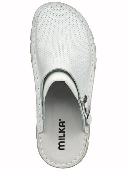 10 | "Vlado" | Белые мужские медицинские сабо натуральная кожа (перфорация)