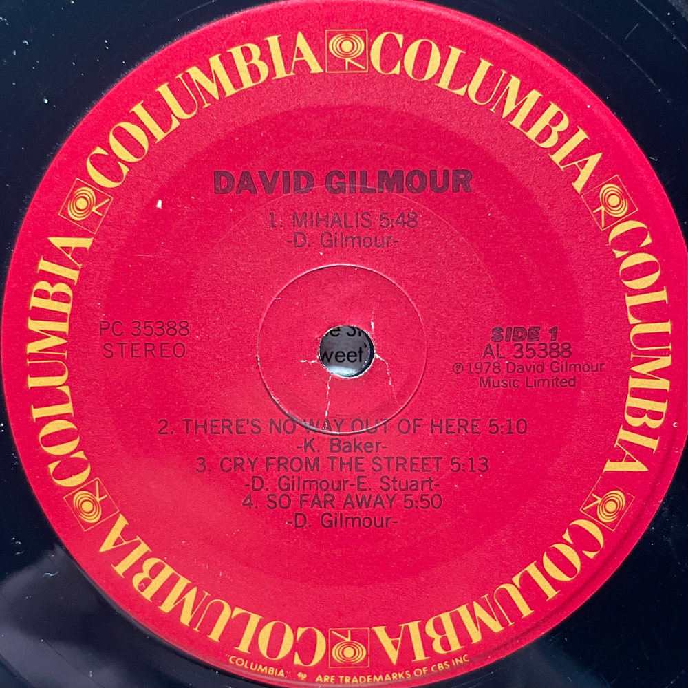 David Gilmour ‎– David Gilmour (США)