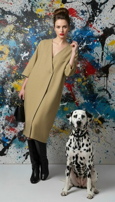 Платье из шерсти в клетку