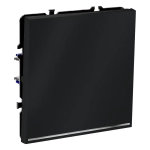 Проходной переключатель встраиваемый VOLTUM S70 одноклавишный с подсветкой 10А, (графит)