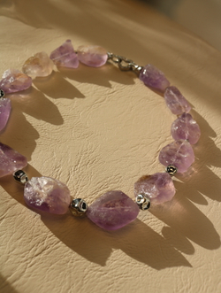 Чокер из необработанного аметиста «Лавандовые кристаллы»