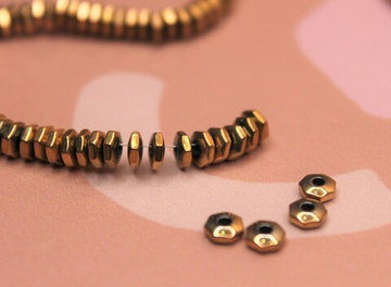 Бусина гематит золото 5х1 мм