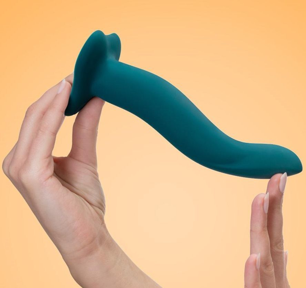 Зеленый гнущийся фаллоимитатор Limba Flex M - 18 см.