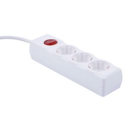 S-GCU3-1.5B WHITE Удлинитель серии Ultra. шнур 1.5м.. 3 гнезда. 16A. с-з. Белый. TM Uniel