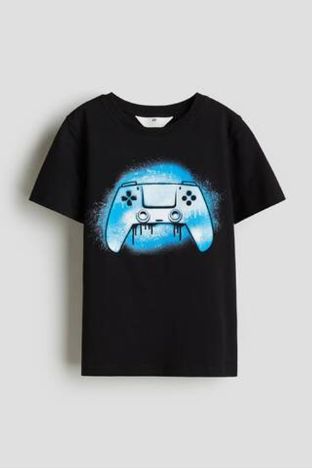 H&M Футболка с принтом, черный