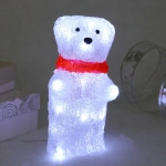 Фигура светодиодная «Мишка-малышка» 12*12*24 см, 20 ламп LED, авторежим, 220V, Белый