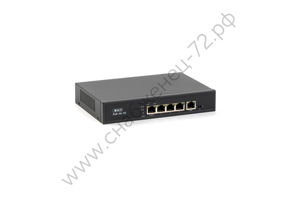 SKAT PoE-4E-1G коммутатор PoE Plus, мощность 65Вт, порты: 4-Ethernet, 1-Uplink
