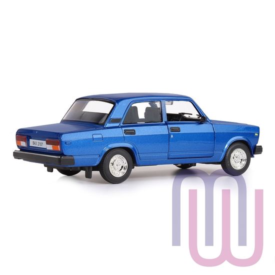 Модель машины ТМ АВТОПАНОРАМА 1/24 ВАЗ 2107, синий (свет, звук) JB1200158