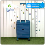 Маленький чемодан Mironpan-N, Бирюзовый, S с расширителем