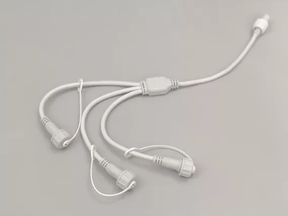 Разветвитель 1-3, 2 pin, белый, Teamprof (TPF-SC2/1-3-W)