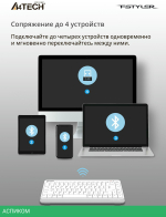 Клавиатура A4Tech Fstyler белый/серый (FBK11)